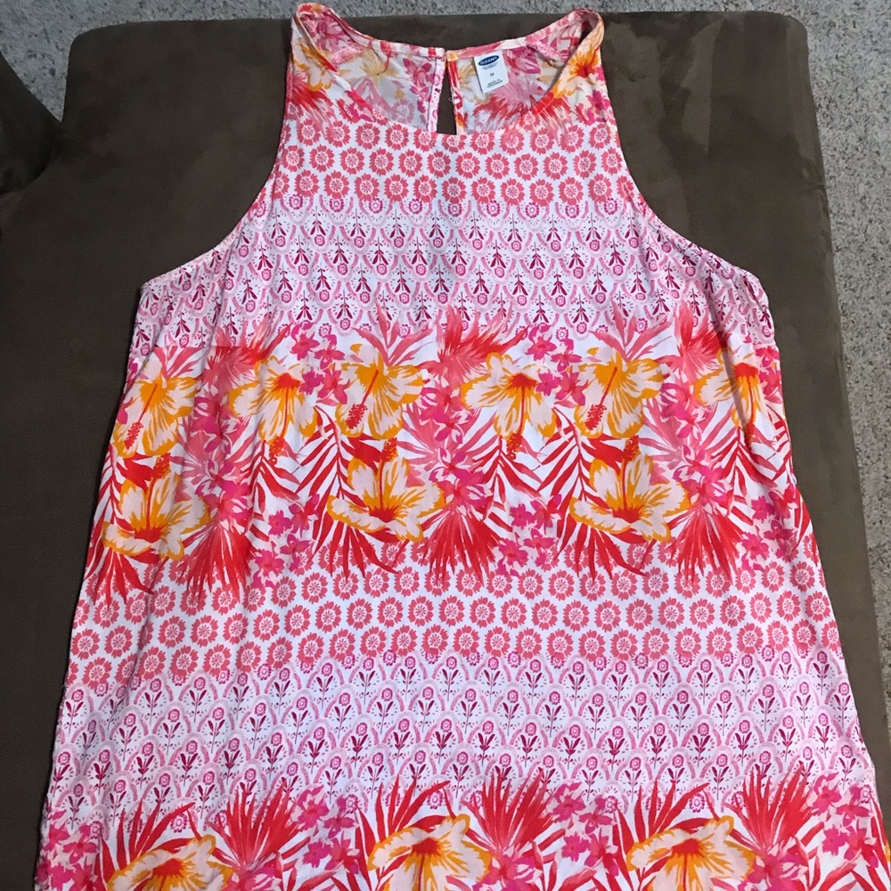 Old navy pink flowery shirt